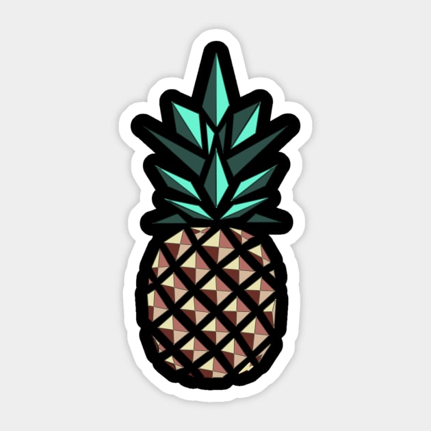 Geometric Pineapple Sticker by Bears' Studios